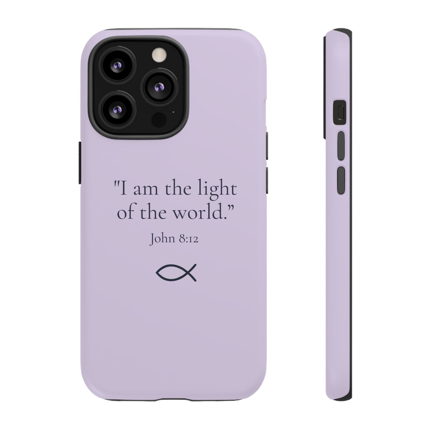 “The Light of the World” – John 8:12 Phone Case – Light Lavender