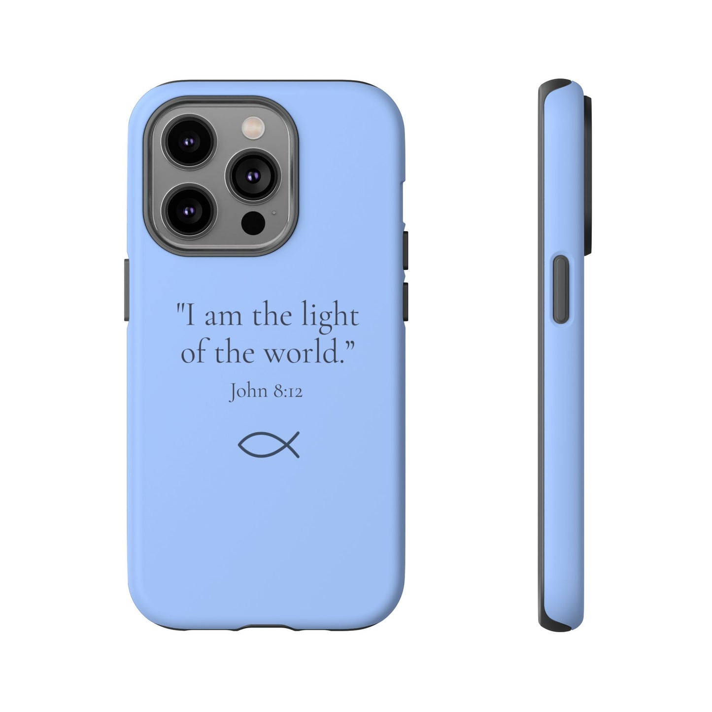 “The Light of the World” – John 8:12 Phone Case – Celestial Blue