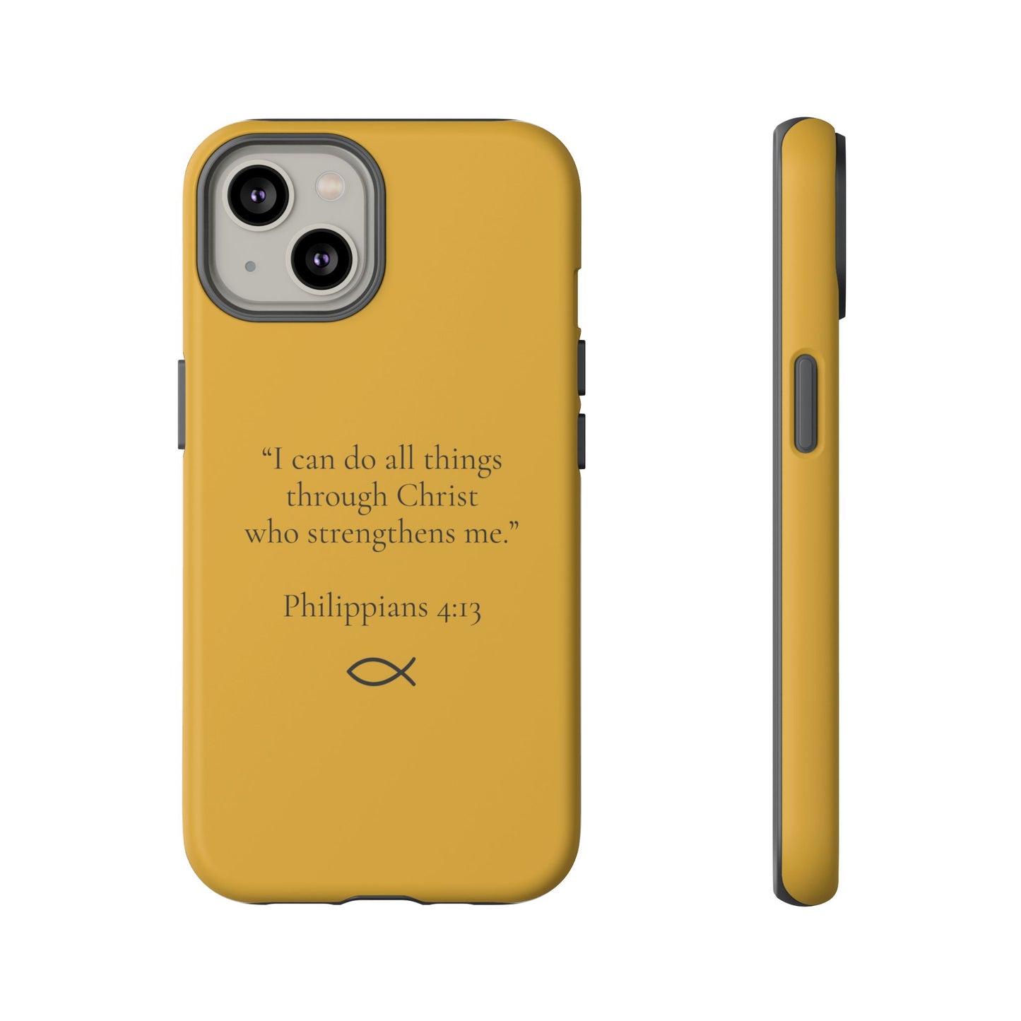 “I Can Do All Things” - Philippians 4:13 Phone Case - Mustard Gold