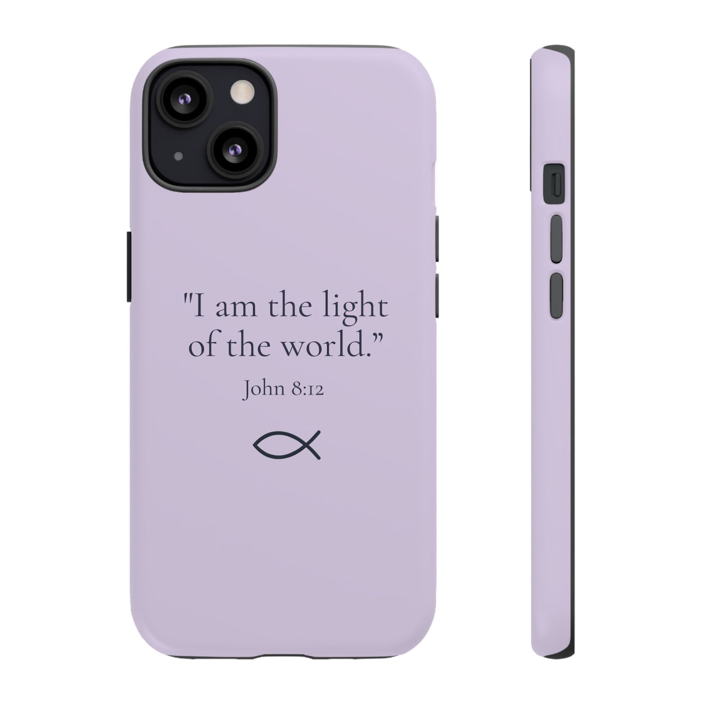 “The Light of the World” – John 8:12 Phone Case – Light Lavender