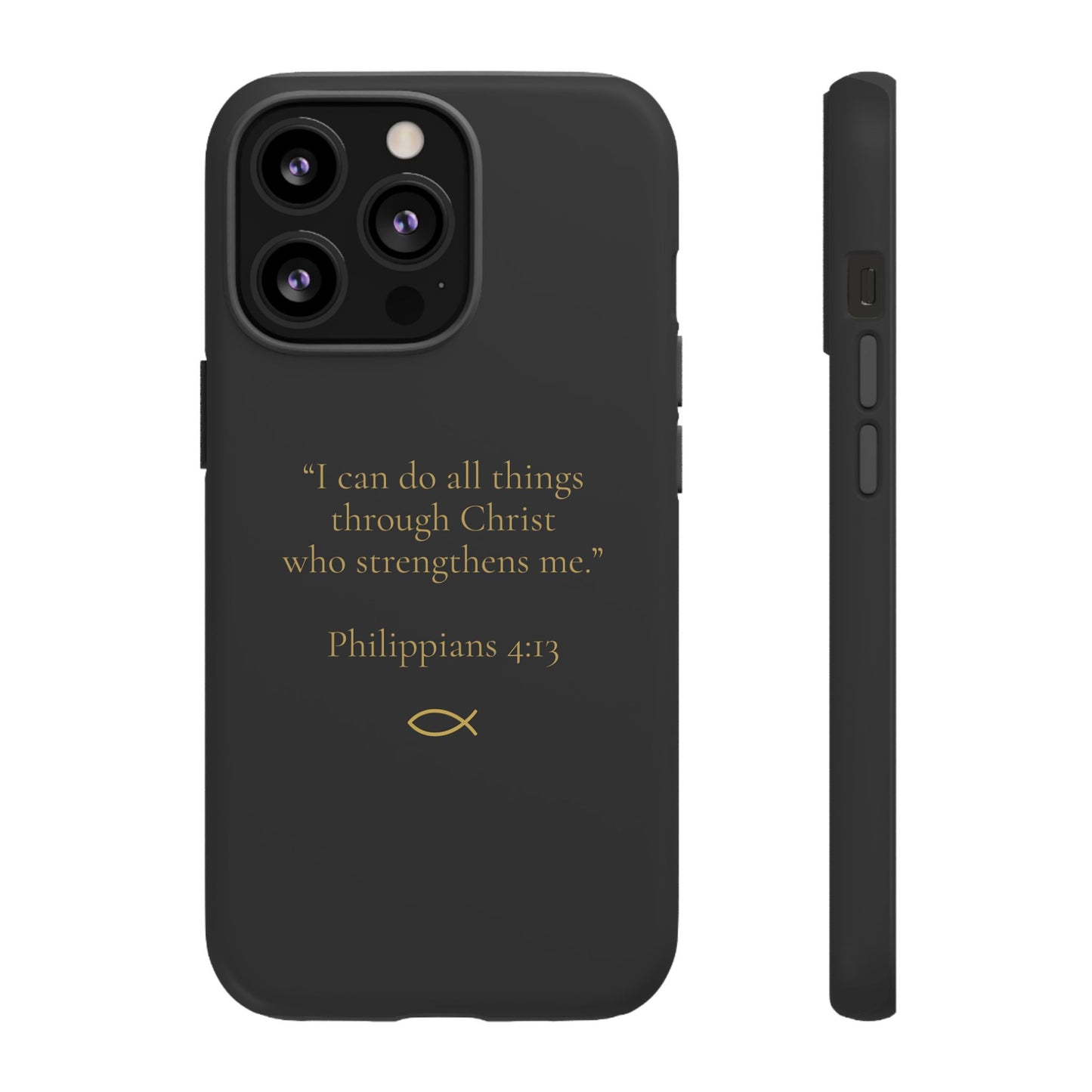 “I Can Do All Things” - Philippians 4:13 Phone Case - Charcoal Black