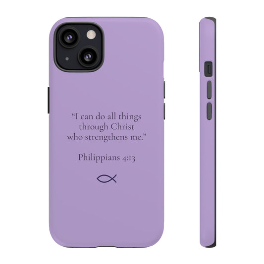 “I Can Do All Things” - Philippians 4:13 Phone Case - Soft Lilac